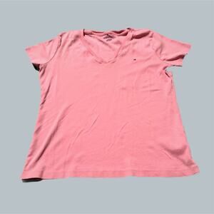 Tommy Hilfiger Women's Pink Short Sleeve Top Girls Athletic Gym Yoga